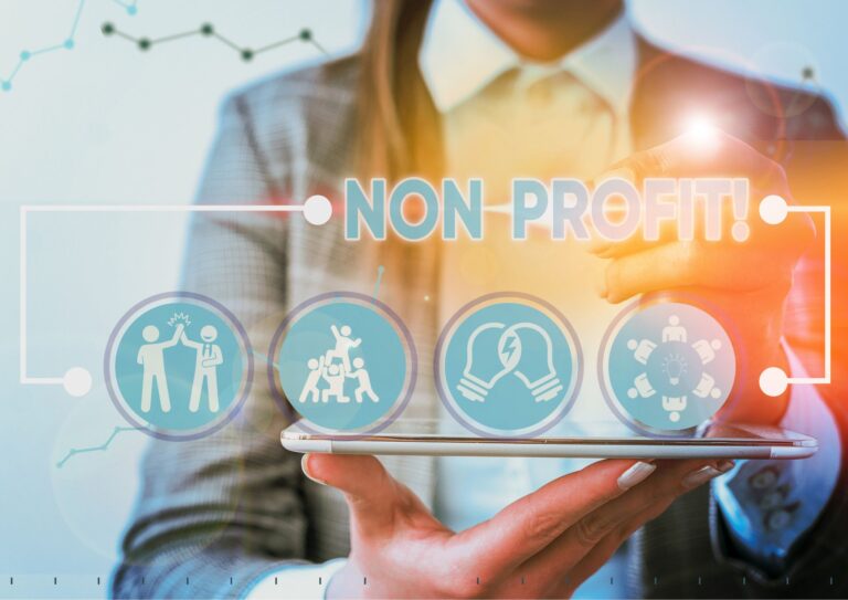 Image of nonprofit software on a tablet