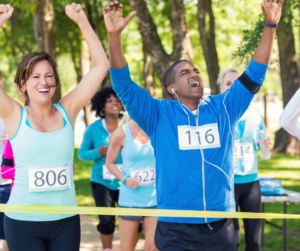 Image of people running a 5k at a fundraising event