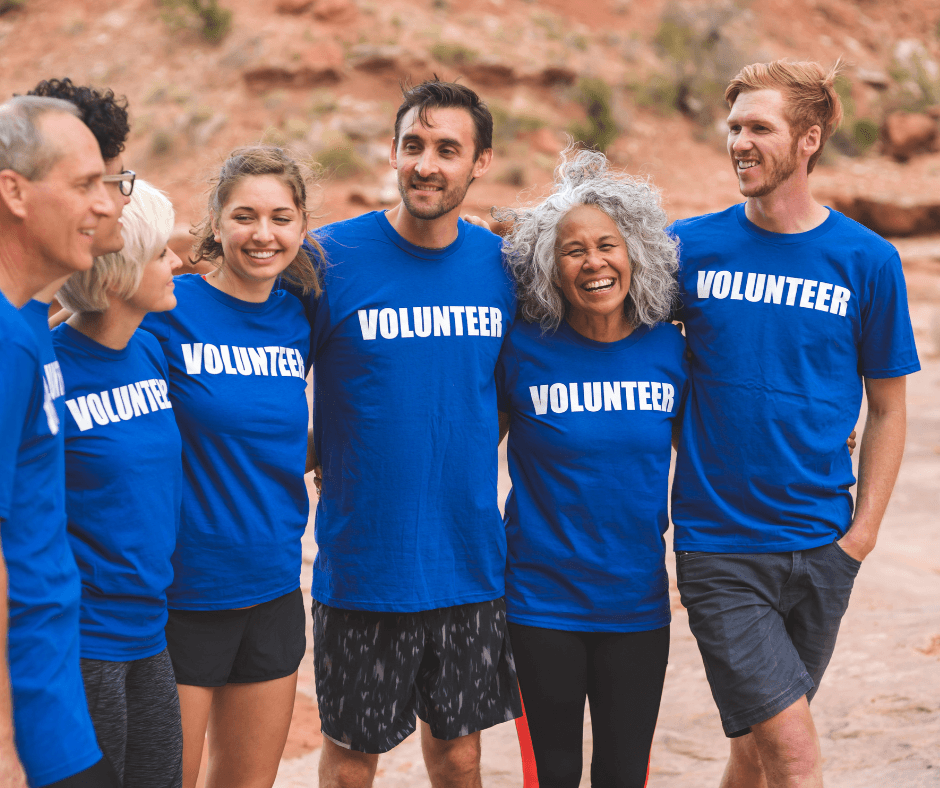 Image of group of volunteers at a fundraising event
