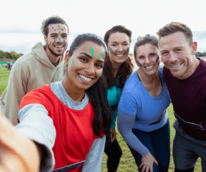 Image of a group of people doing a challenge for a fundraising event